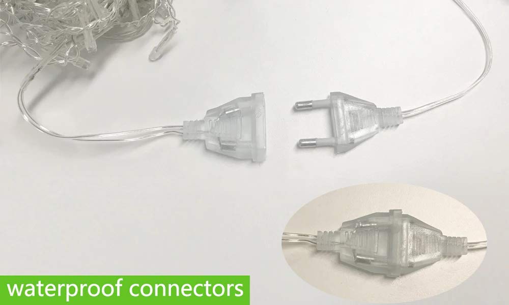 DesiDiya 12 Stars 138 Led Curtain String Lights Window Curtain Lights With 8 Flashing Modes Decoration For Christmas, Wedding, Party, Home, Patio Lawn Warm White (138 Led-Star, Copper, Pack of 1)