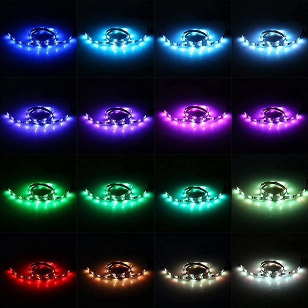DesiDiya® 5 Meter 300 Led 5050 RGB Led Strip with Adapter/ Connector/ Driver , False Ceiling with 2A Adapter,16 Multicolour (RGB Led Strip Pack of 1) Copper