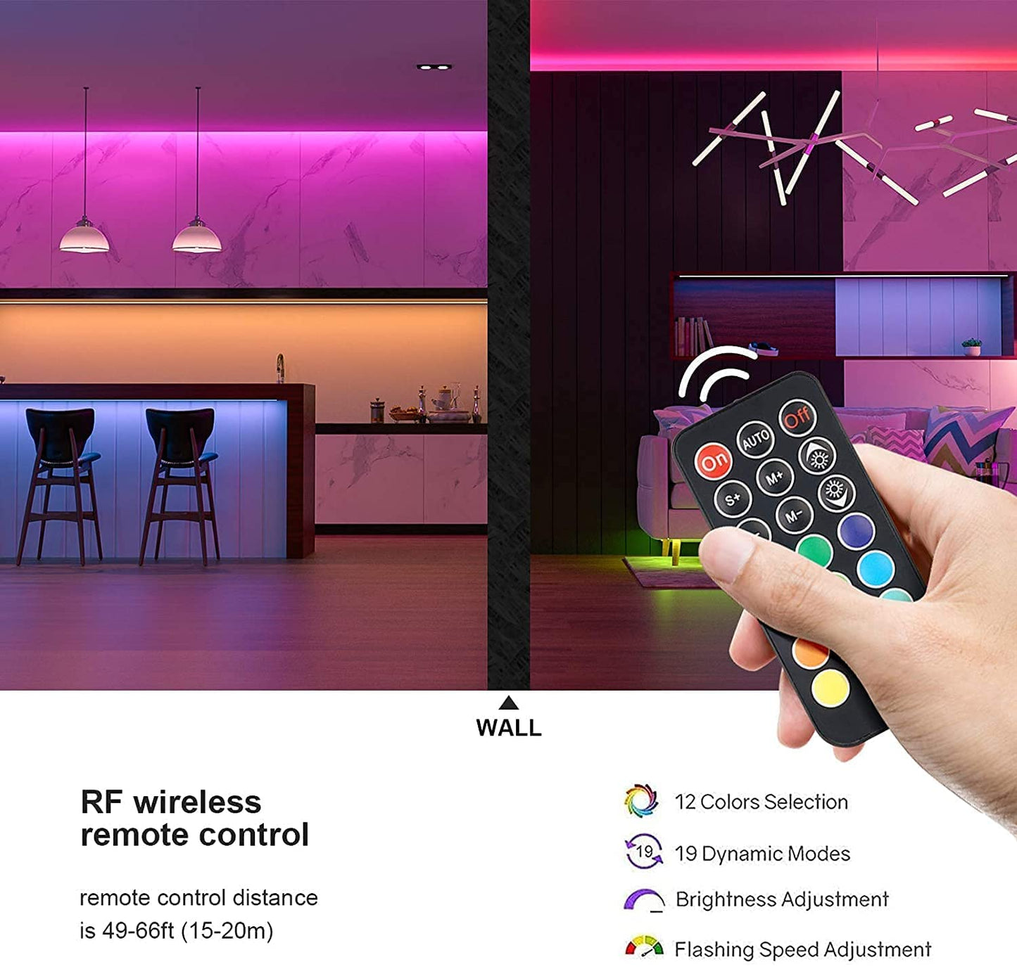 DesiDiya® 5 Meter 300 Led 5050 RGB Led Strip with Adapter/ Connector/ Driver , False Ceiling with 2A Adapter,16 Multicolour (RGB Led Strip Pack of 1) Copper