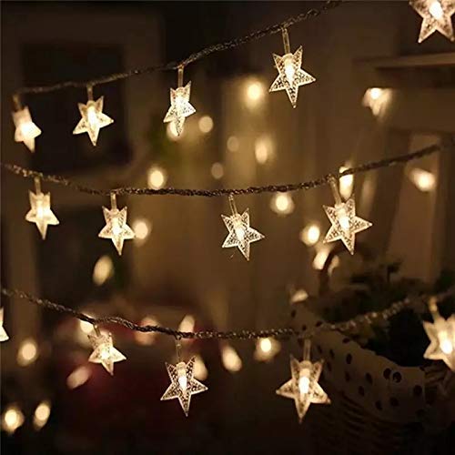 DesiDiya® 16 Star String Lights for Indoor Outdoor Decoration (3 Meter, Yellow)