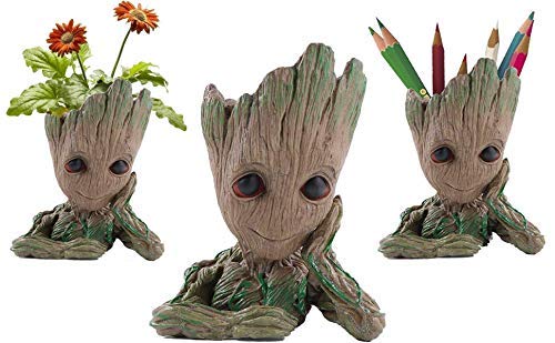 DesiDiya® Baby Tree Flowerpot Pen Container for Succulent Plants, Indoor Plants Toy Gift - Patience Design