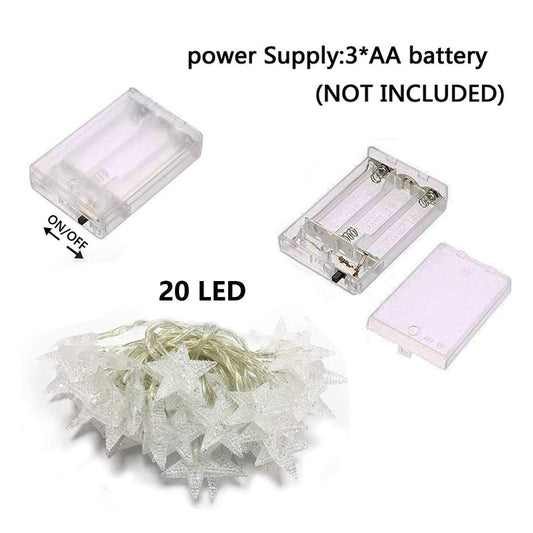 DesiDiya® 16 Star String Lights for Indoor Outdoor Decoration (3 Meter, Yellow)