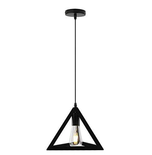 DesiDiya® Pyramid/ Triangle Shape Pendant Lights (Black, Bulb not Included)