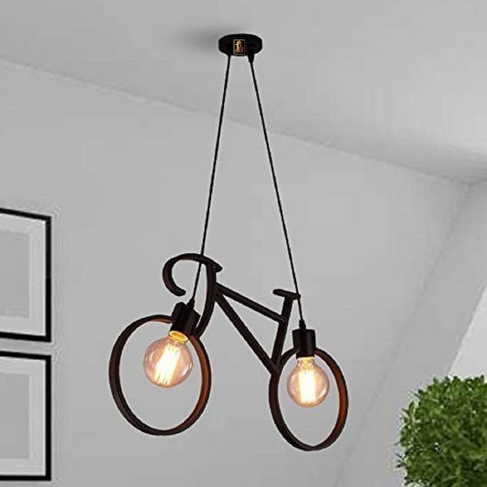 Desidiya ® Metal Cycle Hanging Ceiling Pendant Lights (Black, Bulb not Included)