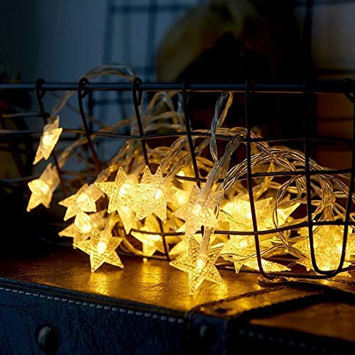 DesiDiya® 16 Star String Lights for Indoor Outdoor Decoration (3 Meter, Yellow)