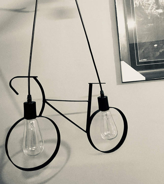 Desidiya ® Metal Cycle Hanging Ceiling Pendant Lights (Black, Bulb not Included)