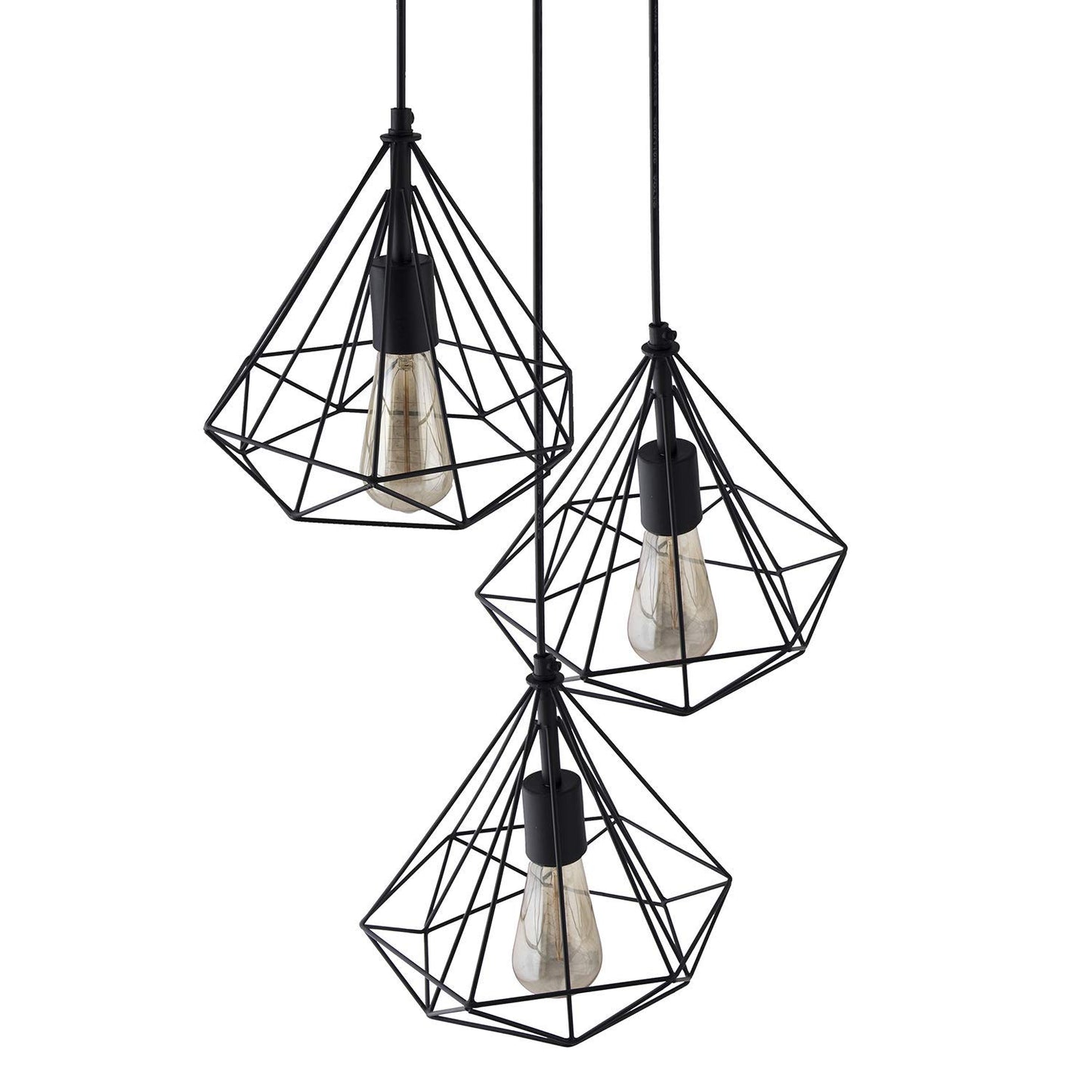 DesiDiya® Diamond Cluster Pendant Hanging Ceiling Decorative Light 40 Watts,(Bulb Not Included, Black)